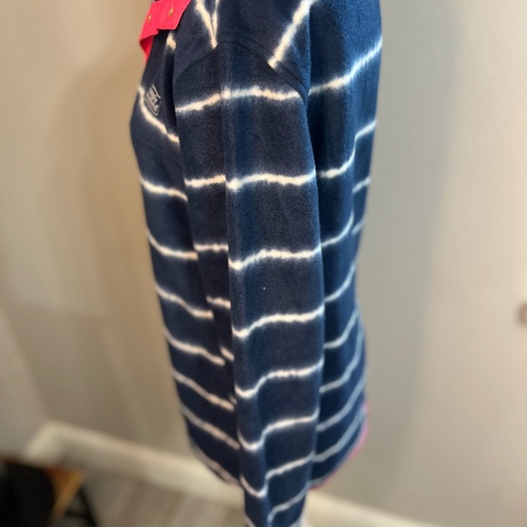 Simply Southern Fleece Women Pink Blue Tie Dye Top Long Sleeve Medium - Picture 3 of 10